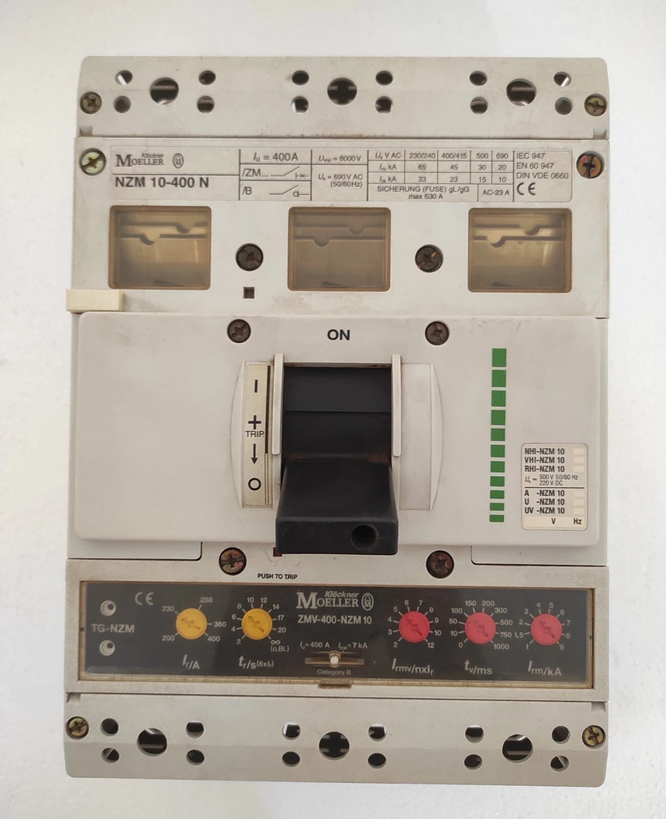 MCB Moeller NZM 10-400 N / NZM 10 - 400 N 400 AMP MCB Klockner Moeller *New*